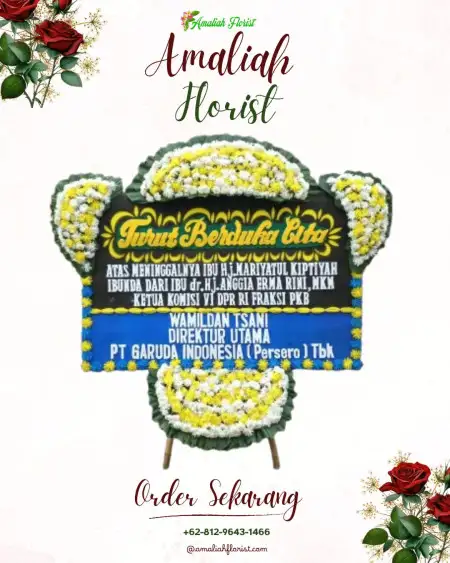 Papan Bunga Duka Gantungan